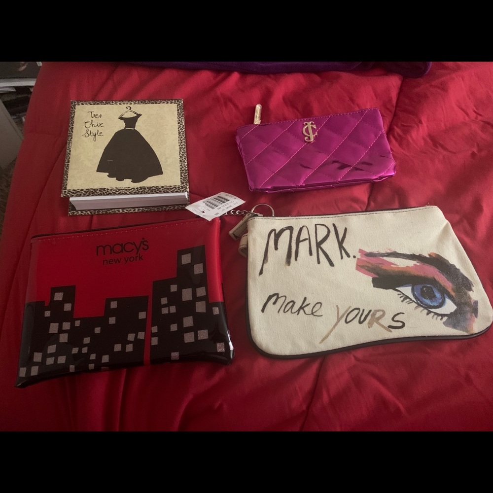 Makeup cases & note pad